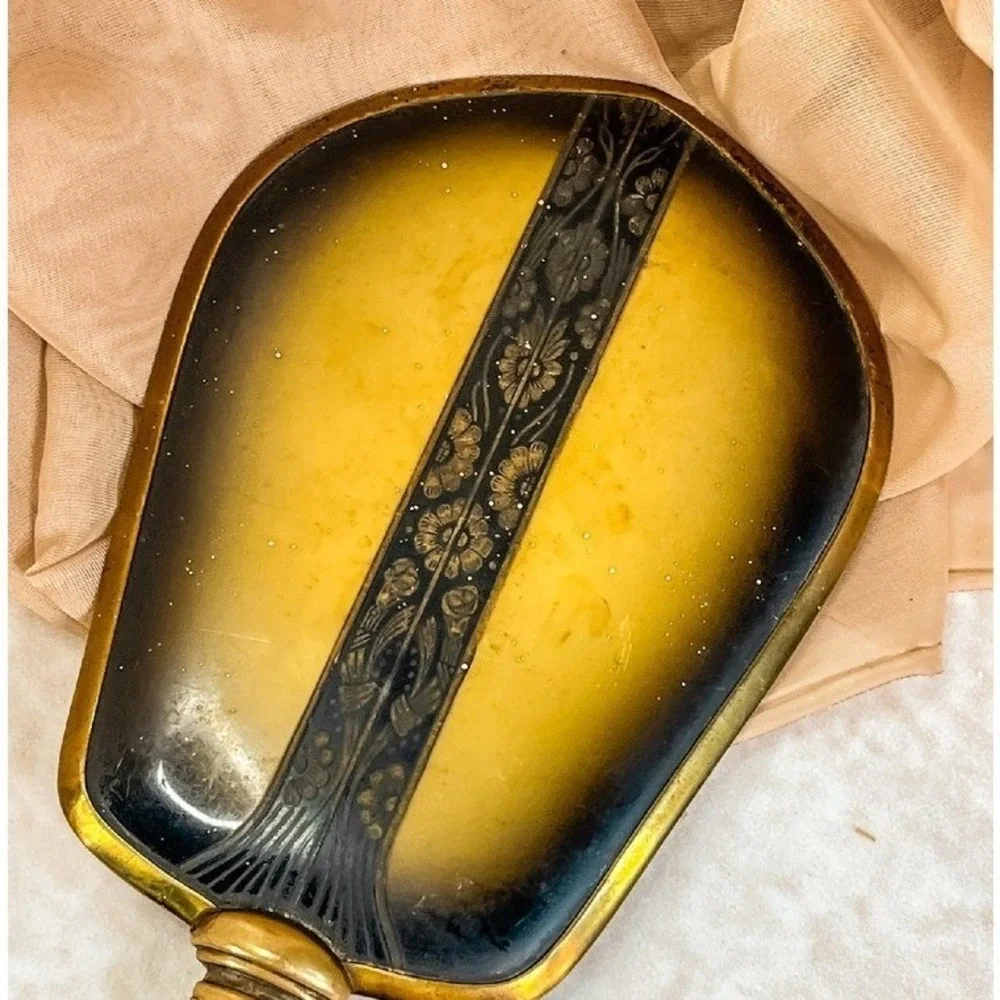 Black‎ and Gold Hand Mirror